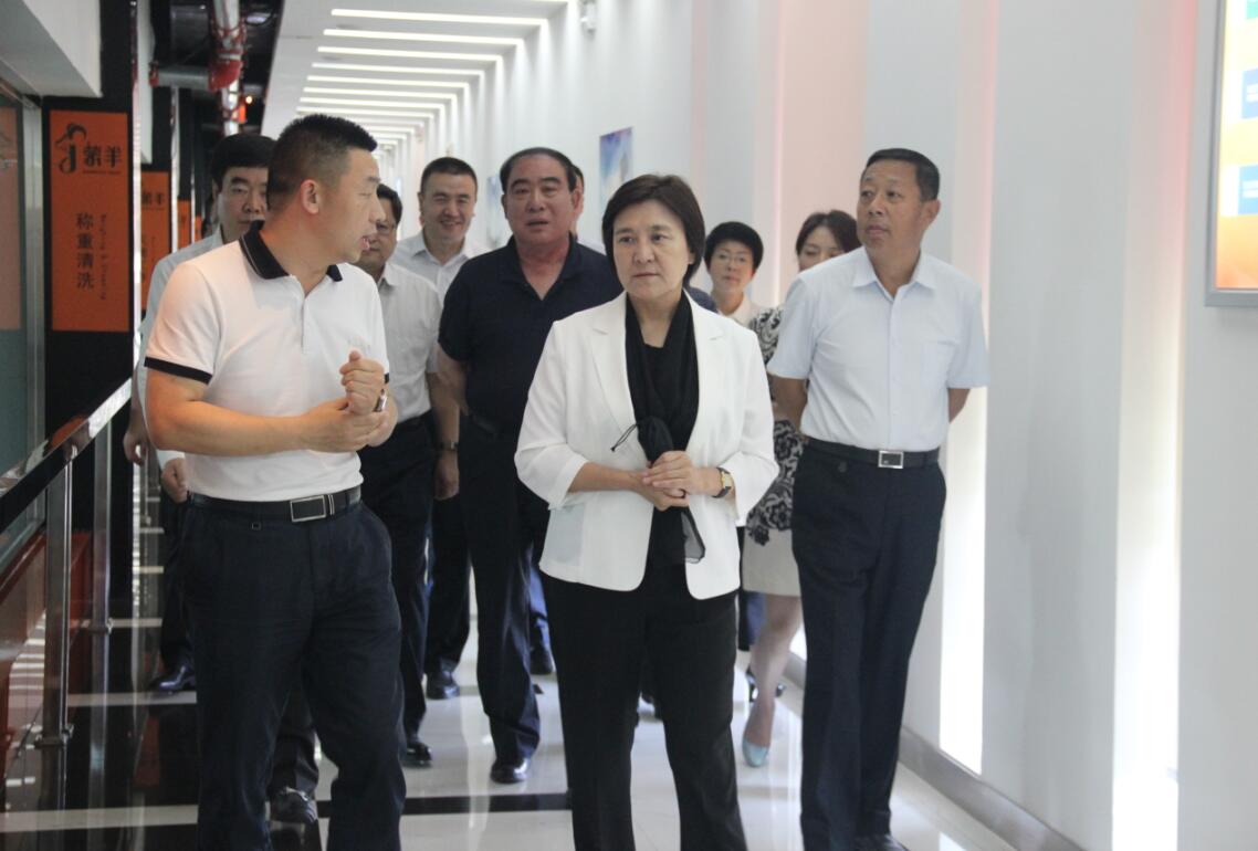 自治區(qū)黨委副書記、自治區(qū)主席布小林蒞臨協(xié)會(huì)會(huì)長(zhǎng)單位——蒙羊牧業(yè)公司視察調(diào)研